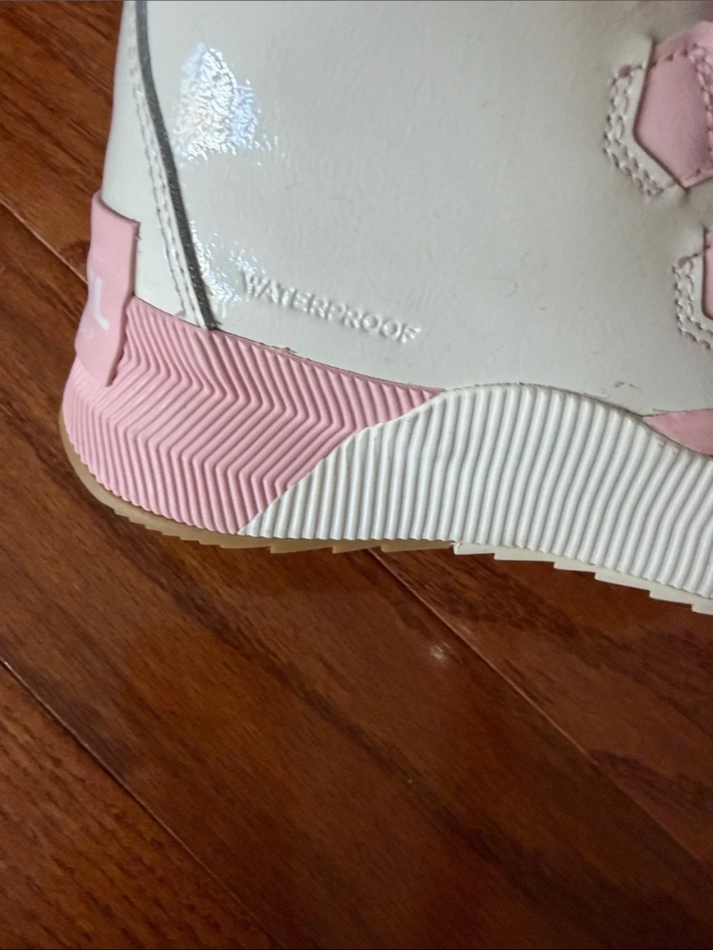 Sorel Kids Pink and Cream Waterproof Ankle Boots